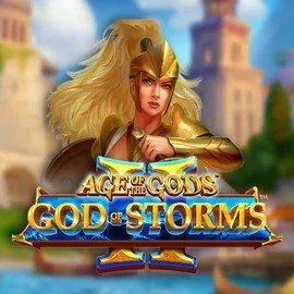 Age Of The Gods: God Of Storms 2 online game logo by Playtech on totalscasino.eu